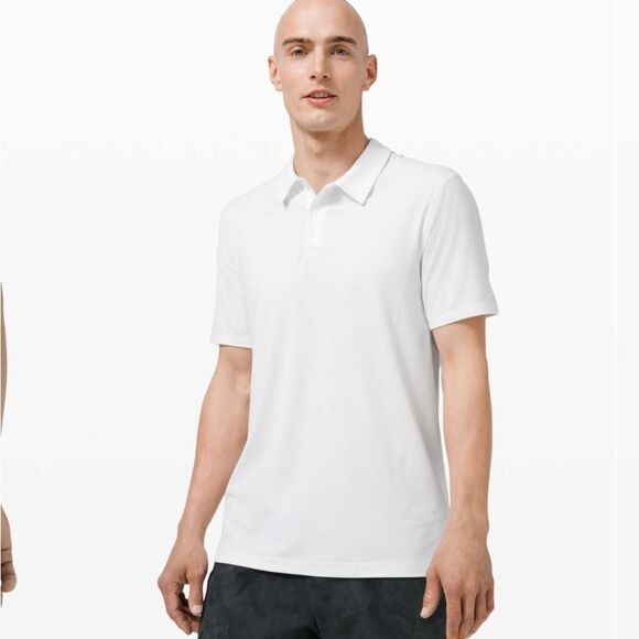 Lululemon Snap Front Performance Short Sleeve Polo White Sz XS - Picture 1 of 6